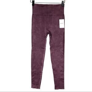 NWT Mend Athletics antique plum purple Moto style leggings size medium M